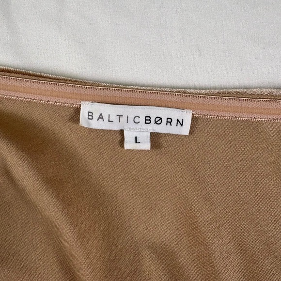 Baltic Born Kourtney One Shoulder Velvet Midi Dress L Tulip Hem Wedding Cocktail - Picture 5 of 9